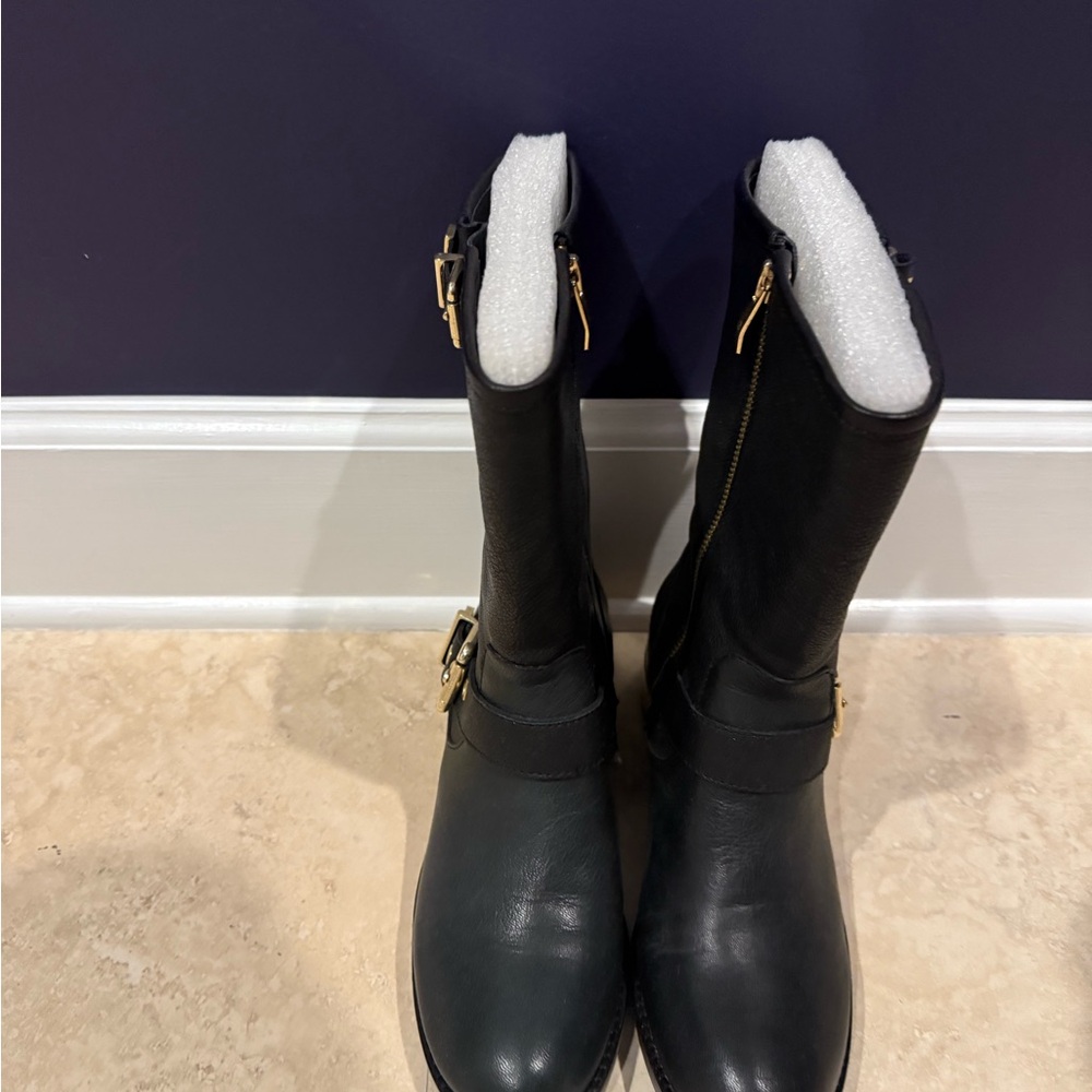 Vince Camuto Black Leather Heeled Boots